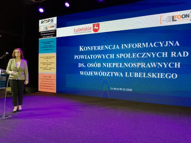 Konferencja informacyjna Powiatowych Społecznych Rad ds. Osób Niepełnosprawnych Województwa Lubelskiego !