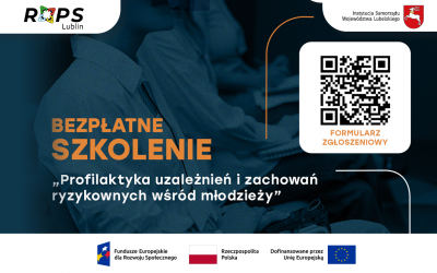 Zapisy na szkolenie „Profilaktyka uzależnień i zachowań ryzykownych wśród młodzieży”