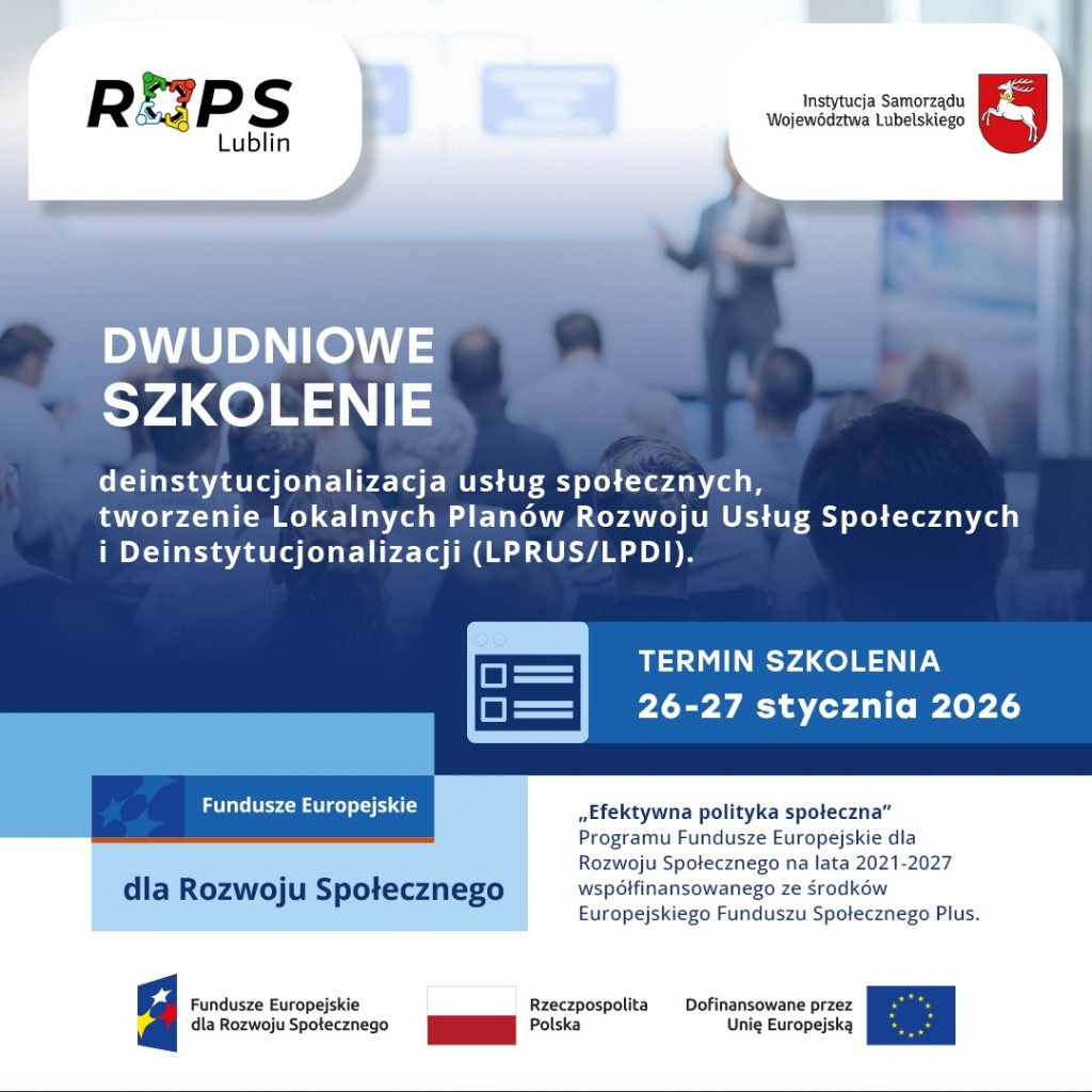 Bezpłatne szkolenie dla powiatów z zakresu deinstytucjonalizacji usług społecznych