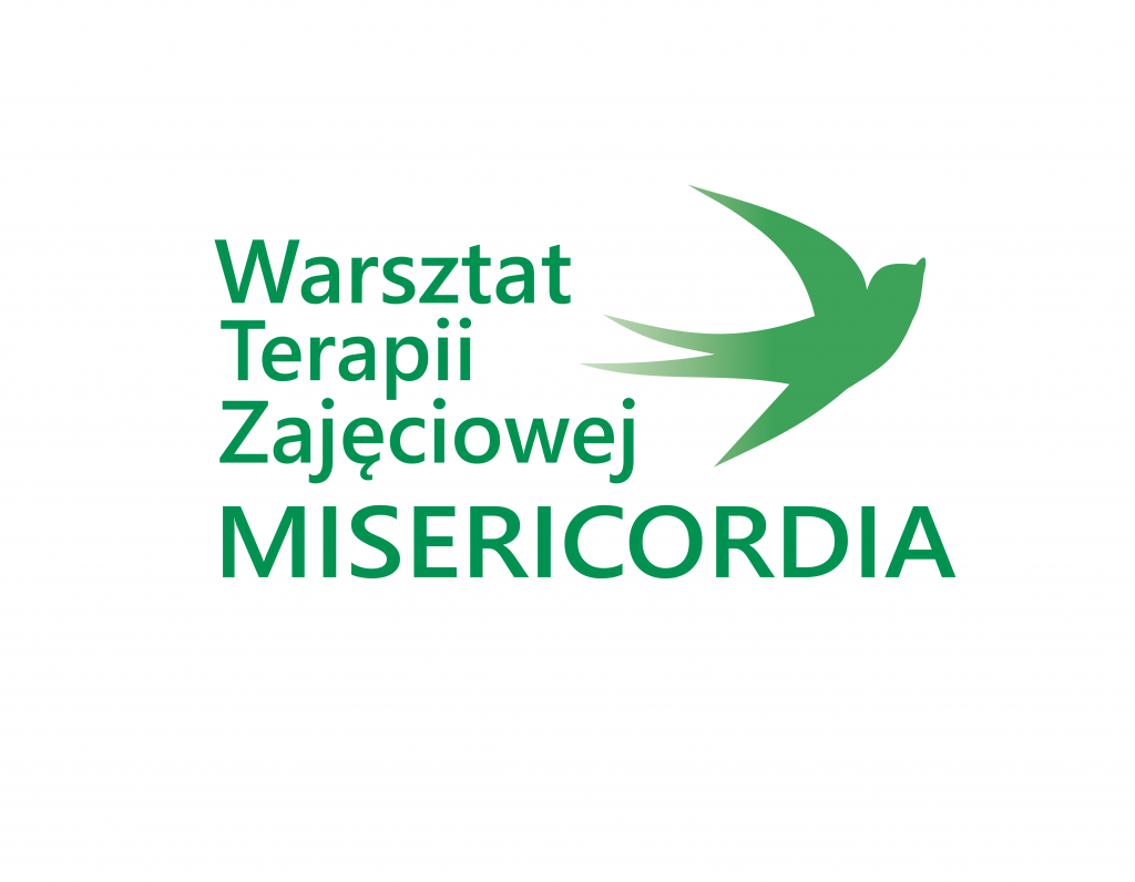 Logo WTZ Misericordia - na białym tle napis WTZ Misericordia