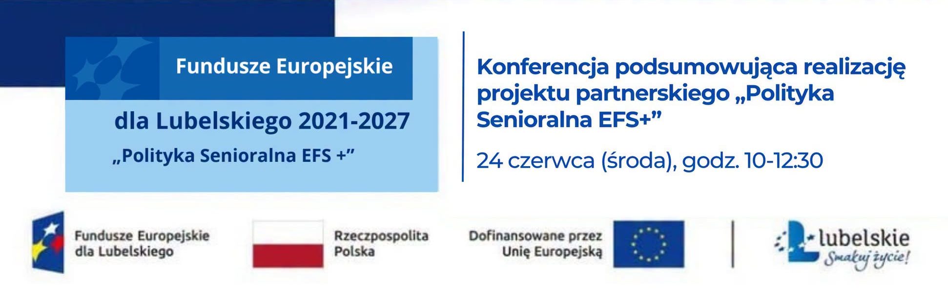 Zaproszenie na konferencję online podsumowującą projekt „Polityka Senioralna EFS+”
